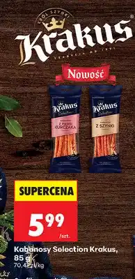 Biedronka Kabanosy Selection z piersi kurczaka Krakus oferta