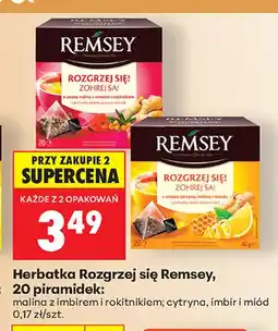 Biedronka Herbatka Rozgrzej się Remsey malina z imbirem i rokitnikiem oferta