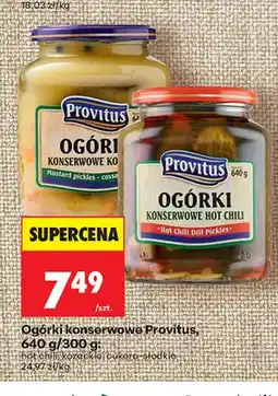 Biedronka Ogórki konserwowe hot chili Provitus oferta