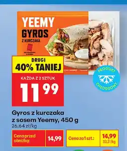 Biedronka Gyros z kurczaka z sosem Yeemy oferta
