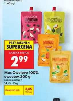 Biedronka Mus Owolovo 100% owoców oferta