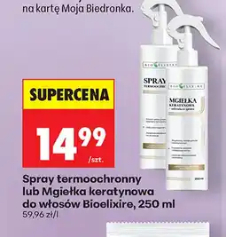 Biedronka Spray termoochronny do włosów Bioelixire oferta