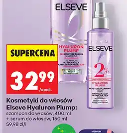 Biedronka Zestaw szampon do włosów 400 ml + serum do włosów 150 ml Elseve Hyaluron Plump oferta