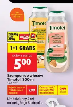 Biedronka Szampon do włosów Timotei oferta