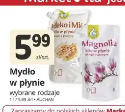 Marketvita Mydło w płynie mleko i miód Auchan oferta