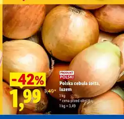Lidl Cebula żółta polska luzem oferta