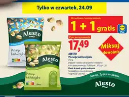Lidl Pistacje kalifornijskie prażone i solone Alesto oferta