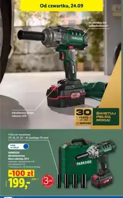 Lidl Akumulatorowy klucz udarowy Parkside 20V oferta