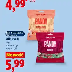 Lidl Żelki Pändy Peach Rings bez dodatku cukru oferta