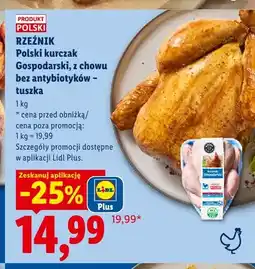 Lidl Kurczak tuszka Polski Gospodarski z chowu bez antybiotyków Rzeźnik oferta