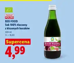Lidl Sok 100% tłoczony z kiszonych buraków Bio Food oferta