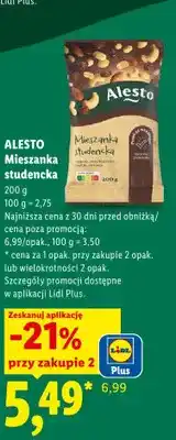 Lidl Mieszanka studencka Alesto oferta