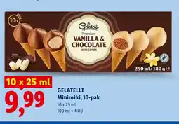 Lidl Lody minirożki Gelatelli Premium Vanilla & Chocolate 10-pak oferta