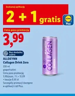 Lidl Napój ALLDEYNN Collagen Drink Zero Grapefruitini oferta