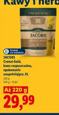Lidl Kawa rozpuszczalna Jacobs Cronat Gold opakowanie uzupełniające XL oferta