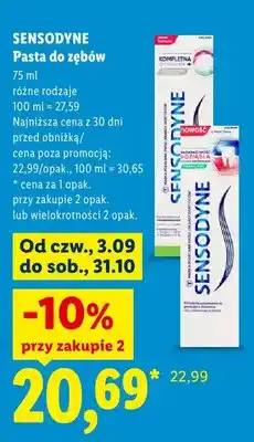 Lidl Pasta do zębów Sensodyne Kompletna Ochrona+ oferta