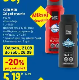 Lidl Żel pod prysznic 3w1 Cien Men Original oferta