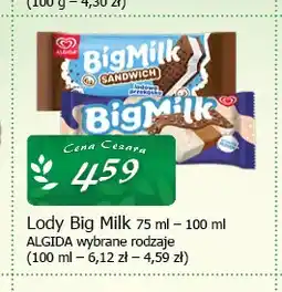 Cezar Delikatesy Lody Big Milk Algida oferta