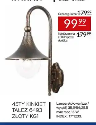 Kinkiet Talez 6493 złoty KG1 45TY