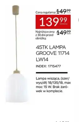 Abra Lampa wisząca 45TK Groove 11714 LW14 oferta