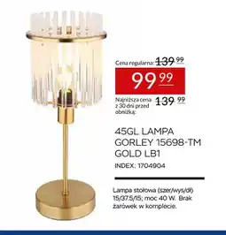 Abra Lampa stołowa Gorley 15698-TM Gold 45GL LB1 oferta