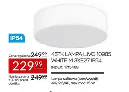 Abra 45TK Lampa Livo 10985 White M 3xE27 IP54 oferta