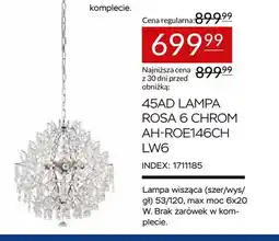 Abra 45AD Lampa Rosa 6 chrom AH-ROE146CH LW6 oferta