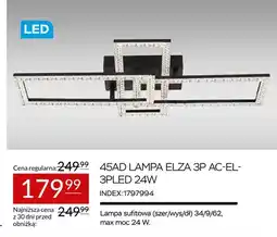 Abra Lampa sufitowa 45AD Elza 3P AC-EL-3PLED oferta