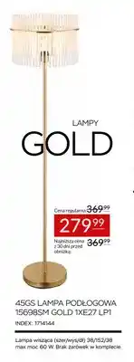 Abra 45GS lampa podłogowa 15698SM Gold 1xE27 LP1 oferta
