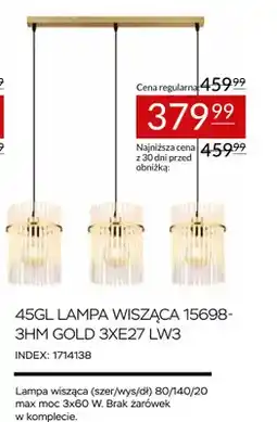 Abra 45GL lampa wisząca 15698-3HM Gold 3xE27 LW3 oferta