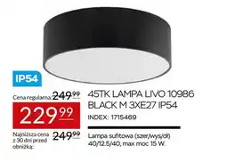 Abra 45TK Lampa Livo 10986 Black M 3xE27 IP54 oferta