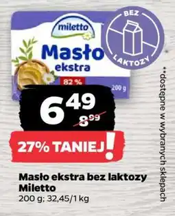 Netto Masło ekstra bez laktozy Miletto oferta