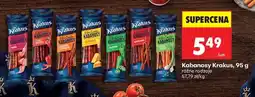 Biedronka Kabanosy Krakus, 95 g oferta