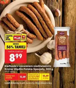 Biedronka Kiełbaski z czosnkiem niedźwiedzim Kraina Wędlin Polskie Specjały, 300 g oferta