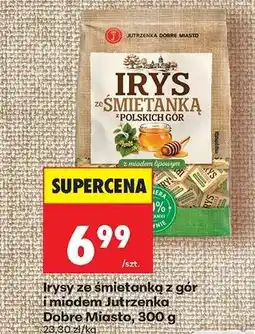 Biedronka Irysy ze śmietanką z gór i miodem Jutrzenka Dobre Miasto, 300 g oferta