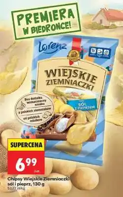 Biedronka Chipsy Wiejskie Ziemniaczki sól i pieprz, 130 g oferta