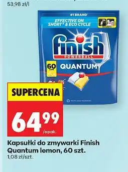 Biedronka Kapsułki do zmywarki Finish Quantum lemon, 60 szt oferta