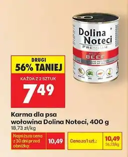 Biedronka Karma dla psa wołowina Dolina Noteci, 400 g oferta
