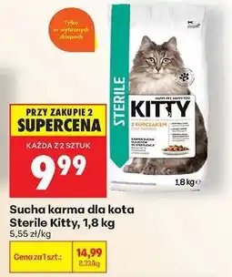 Biedronka Sucha karma dla kota Sterile Kitty 1,8 kg oferta