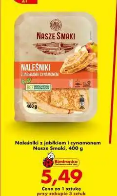 Biedronka Naleśniki z jabłkiem i cynamonem Nasze Smaki, 400 g oferta