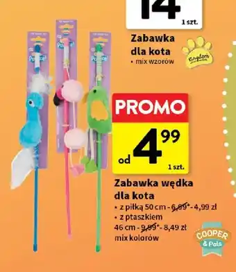 Zabawka wędka dla kota z ptaszkiem 46 cm Cooper & Pals