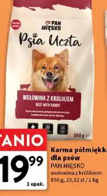 Intermarche Karma półmiękka dla psów wołowina z królikiem Pan Mięsko oferta