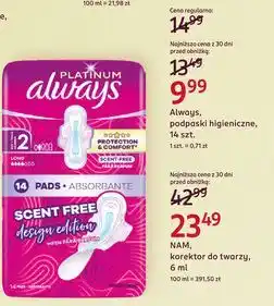 Rossmann Always Platinum Scent Free podpaski higieniczne oferta