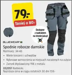Jula Spodnie robocze damskie Bluewear oferta
