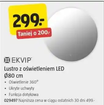 Lustro z oświetleniem LED EKVIP