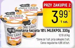 Delikatesy Piotruś Pan Śmietana Łaciata 18% MLEKPOL oferta