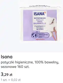 Rossmann Isana patyczki higieniczne, 100% bawełny, sezonowe 160 szt oferta