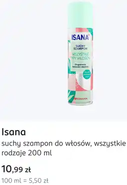 Rossmann Isana suchy szampon do włosów, wszystkie rodzaje oferta