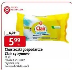 E.Leclerc Chusteczki gospodarcze Clair cytrynowe oferta