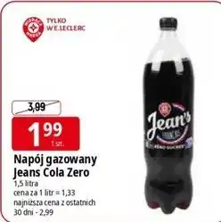 E.Leclerc Napój gazowany Jeans Cola Zero oferta